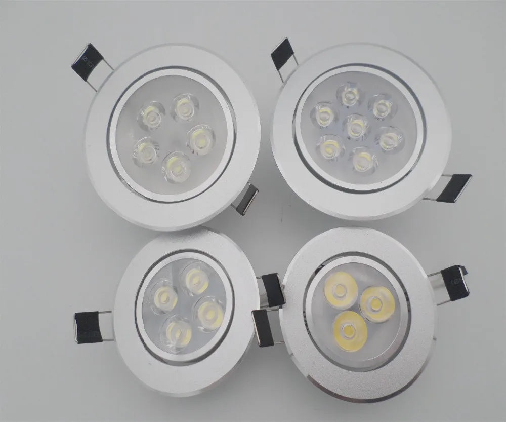 spot led encastrable moderne aluminium dimmable rond noir argent or intérieur maison