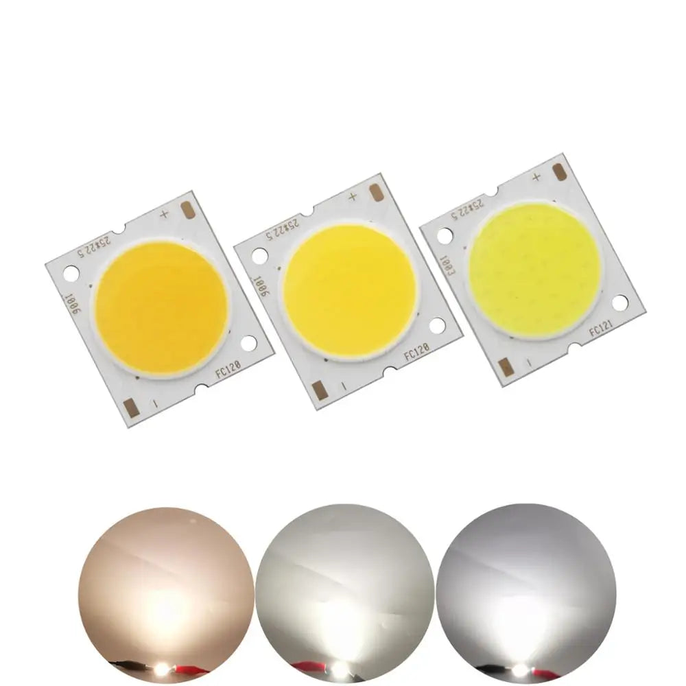LED COB 10W 15W 30W Blanc Jaune Haute Luminosité 25x225mm Opacité Moderne