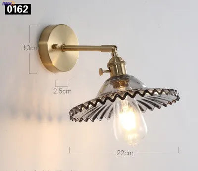 applique murale or transparent moderne vintage vis striée led chambre