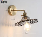 applique murale or transparent moderne vintage vis striée led chambre