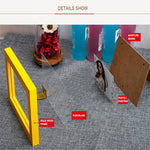 Cadre photo en bois jaune pour décoration murale