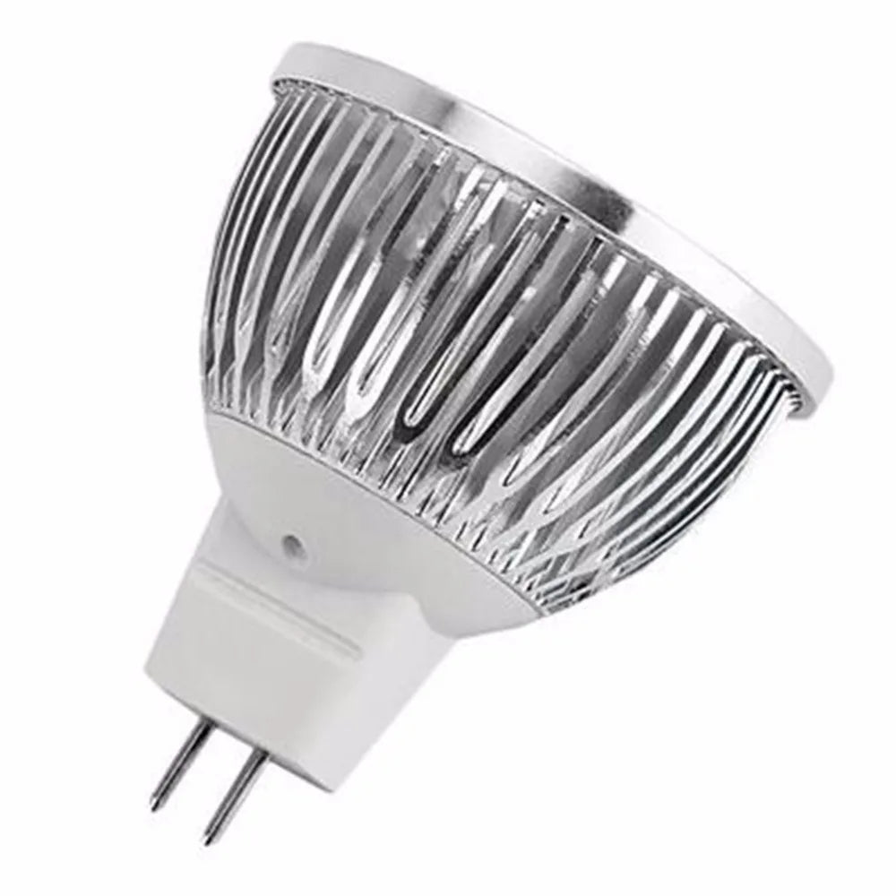 ampoule led 12v mr16 3w 4w 5w argentée grille refroidissement moderne haute puissance