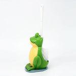 porte brosse toilette animal décoratif grenouille oiseau singe vache vert bleu Jaune