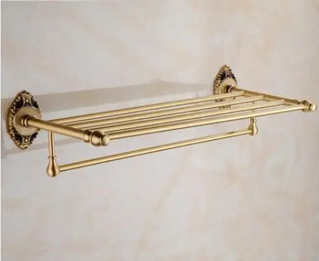 ensemble porte serviettes salle bain doré ornements décoratifs classique porte brosse dents porte verre