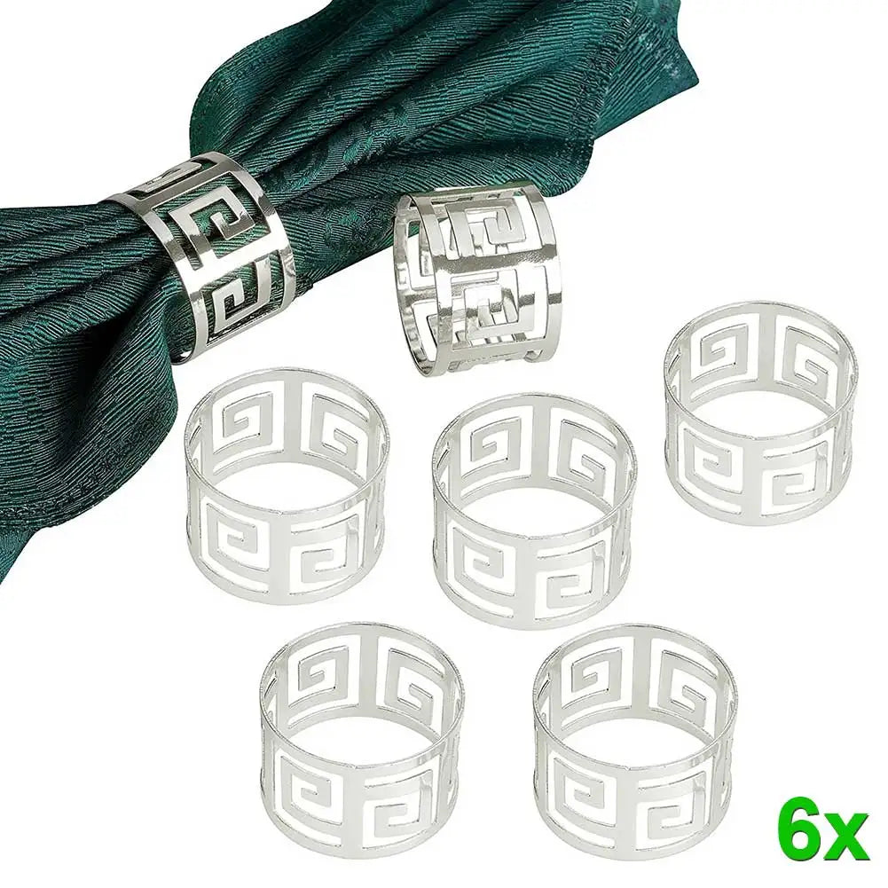 boucles serviettes or argent modernes élégantes fêtes mariages occasions spéciales decoration table