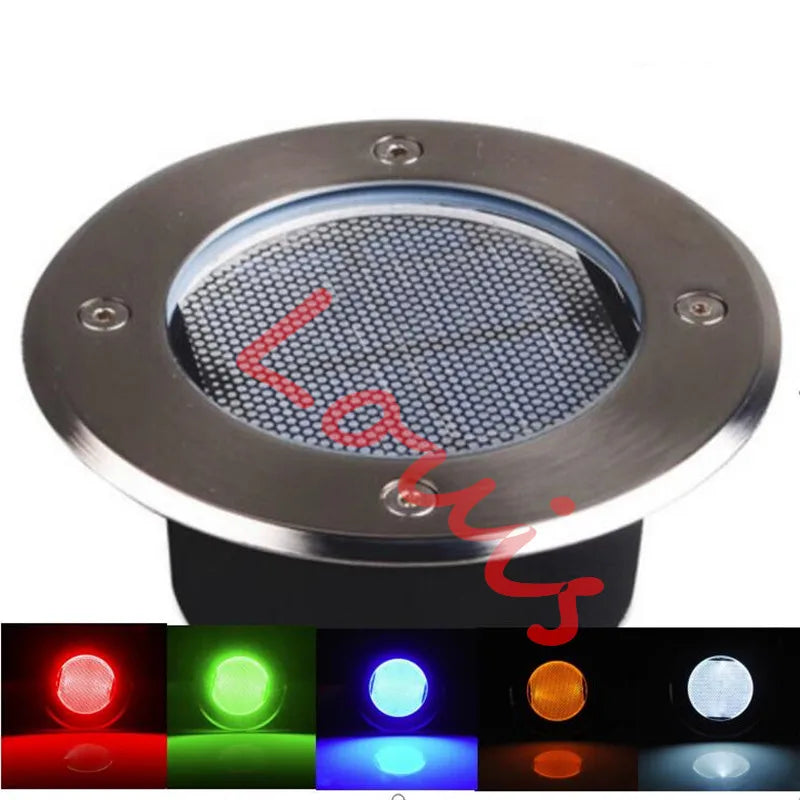 lampe led extérieure imperméable ip68 rouge vert bleu moderne grille perforations jardin