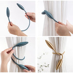 pinces rideaux or bleu foncé formes organiques modernes deux pièces opaques cheveux synthétiques brillantes