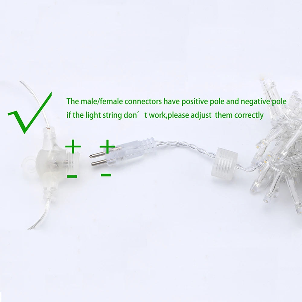 guirlande lumineuse blanc filament coton moderne noël 2m 220v led 100 têtes