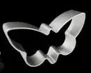 outils biscuits argentés forme cœur triangle moderne aluminium