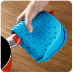 tapis protection silicone respectueux environnement moderne rayures horizontales vert clair bleu orange gris