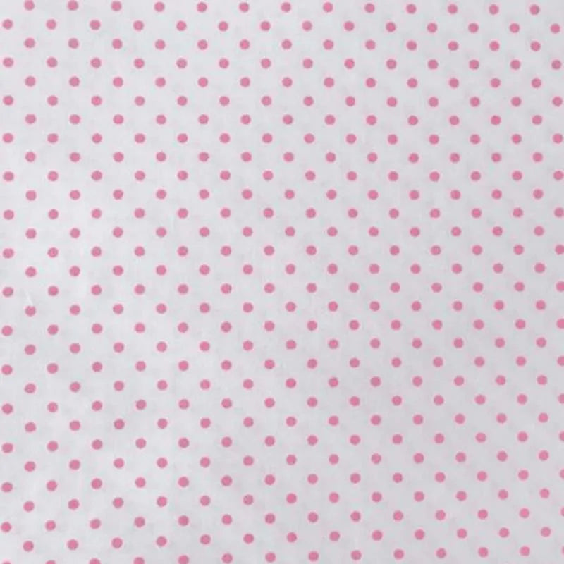 tissu coton imprimé points blancs rose bleu vert classique protection uv décoration maison patchwork