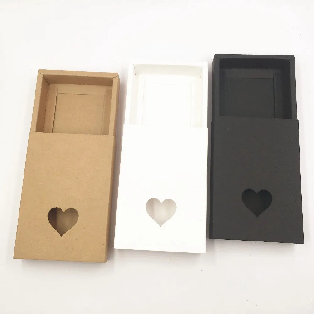 boîte bijoux carton marron cœur découpé cadeau mariage anniversaire