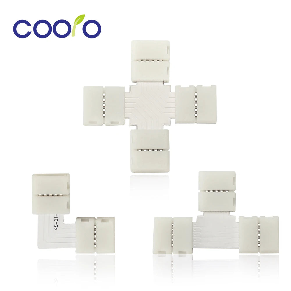connecteurs cable led blanc plat moderne adhésif 2pin 3pin 4pin 5pin forme pieces
