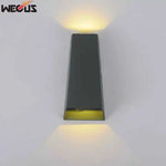 applique murale led moderne noir mat extérieure étanche verre trempé 6w warm light