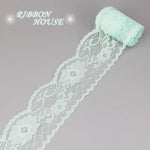 ruban dentelle fleurs bleu rose vert violet classique polyester translucide emballage décorationstituição