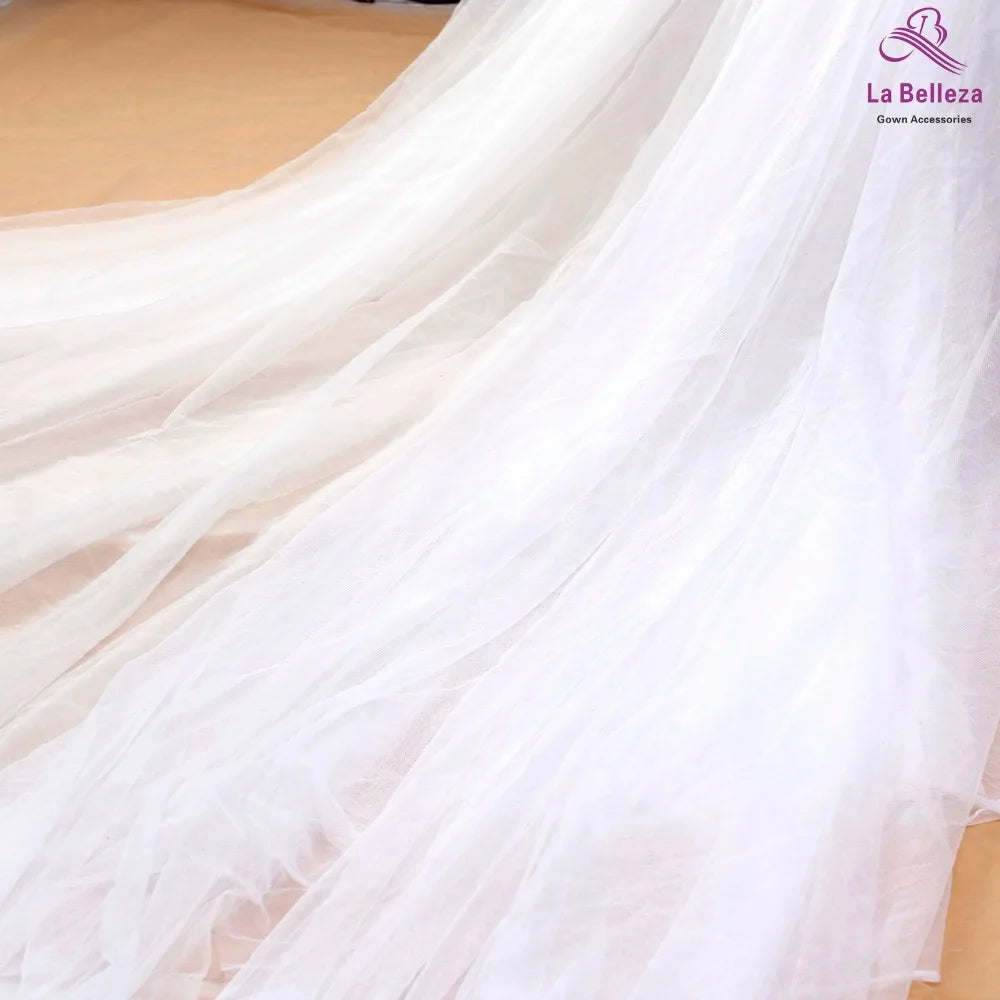 tulle polyester blanc cassé blanc pur largeur 300cm translucide texture fine élégant occasion mariage