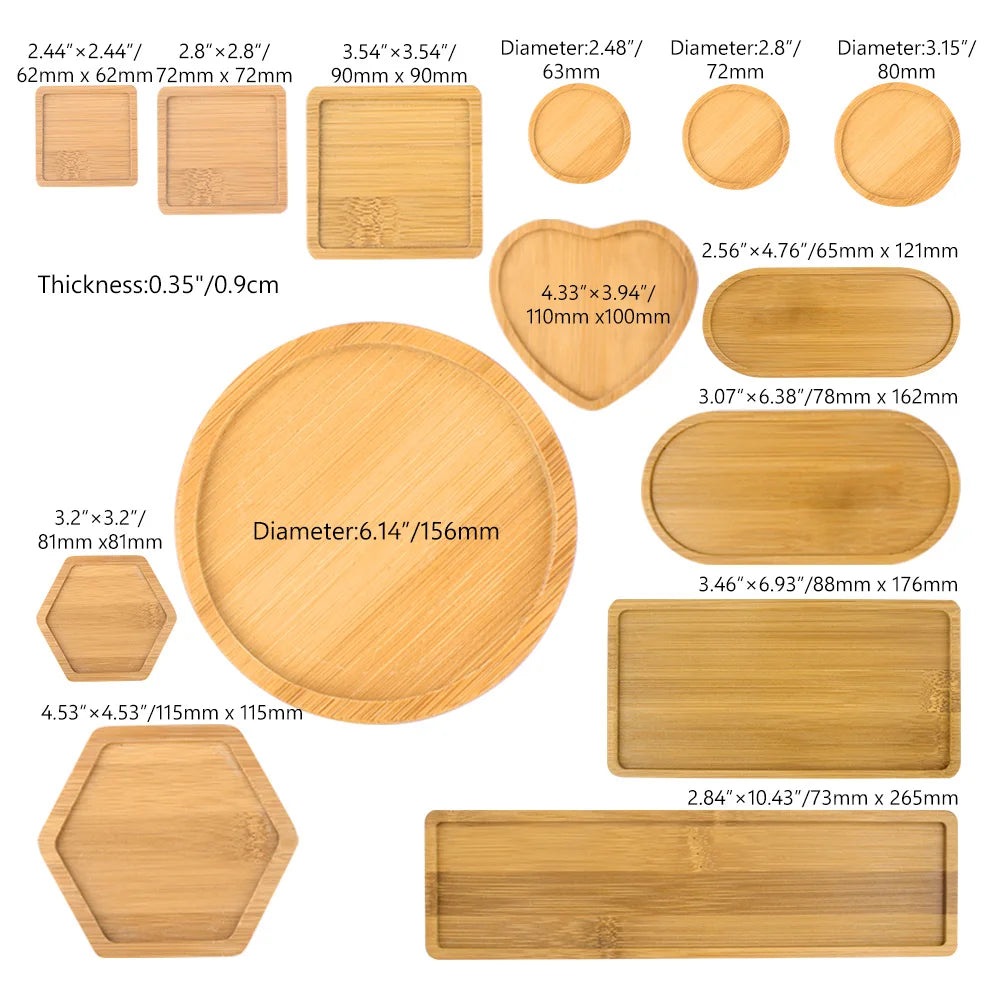 assiettes bambou moderne géométrique variété formes decoration interieur minimaliste naturel opaque