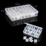 boîte rangement bijoux transparente plastique compartimentée organisateur boucles d'oreille accessoires petits objets