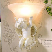 Applique murale beige en résine LED E27, style artistique européen pour salon et chambre