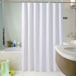 rideau douche blanc moderne imperméable épais 12 crochets toile polyester uni