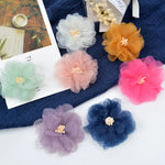 fleurs artificielles tulle pivoine blanche rose décoration intérieure mariage anniversaire baby shower clips fixations