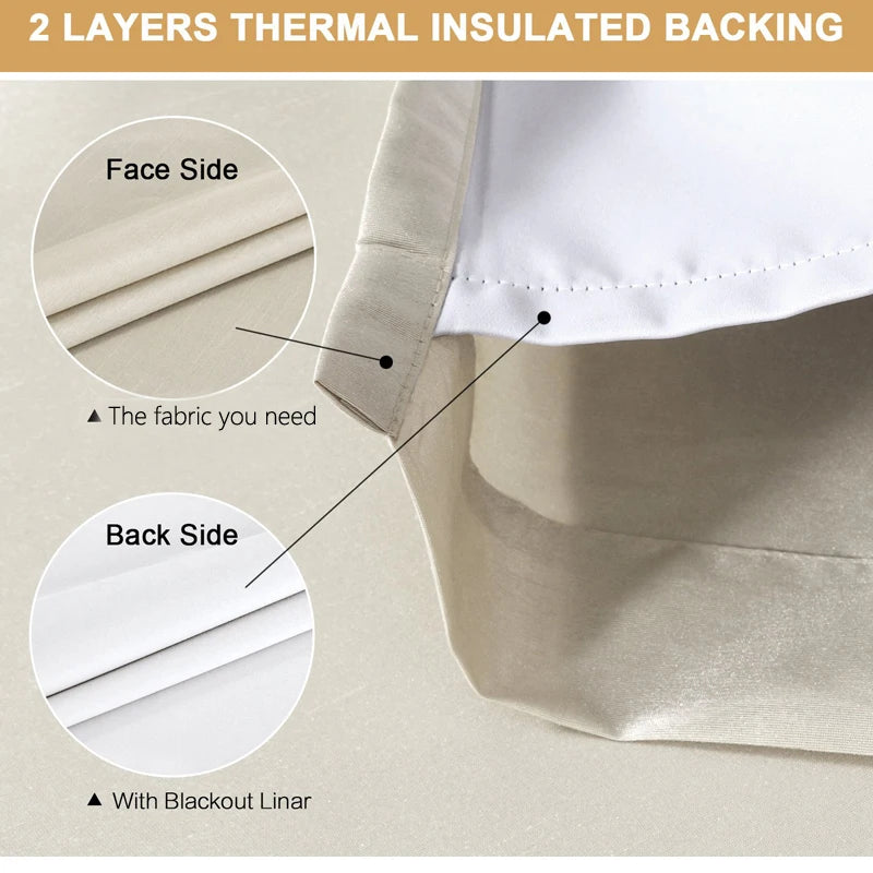 Détail du tissu en polyester coton du rideau thermique