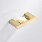 ensemble accessoires salle bain doré nickel moderne porte papier savon porte brosse wc étagerie