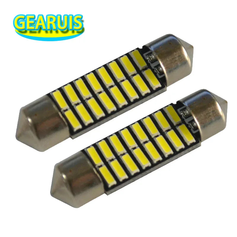 ampoules led argent jaune modernes 12v 1w 6000k 36mm festoon c5w