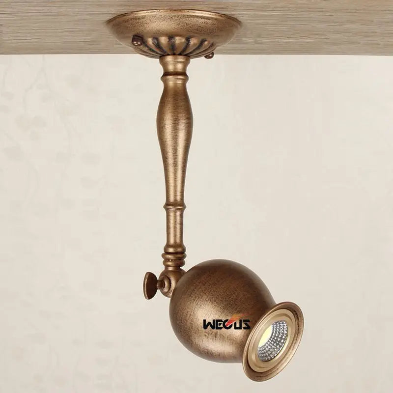 Spot LED bronze texture métallique classique opacité vis fixation ampoule incluse