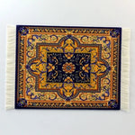 tapis souris caoutchouc anti dérapant ornements floraux rouge jaune bleu noir blanc franges