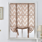 rideau romain jacquard rayé polyester moderne gris marron beige opacité tissé zigzag inclusextérieur