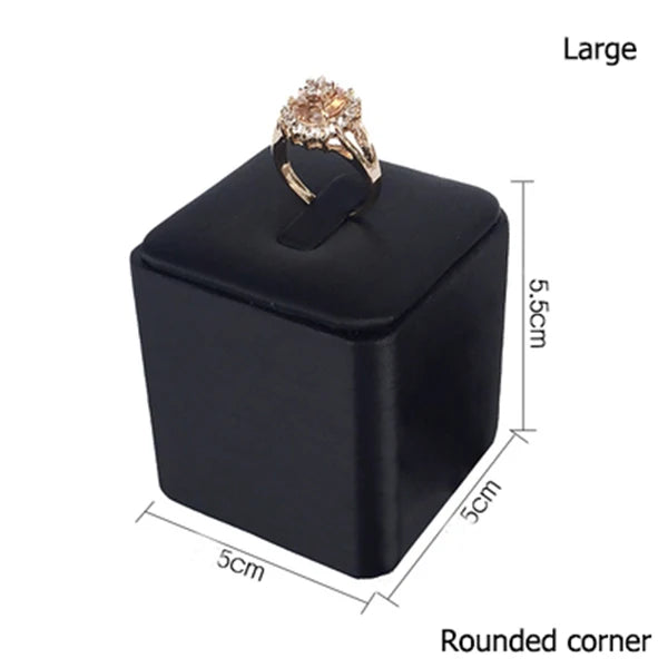 support bague noir clips moderne présentoir bijoux exposant bagues luxe affichage retail organiser vitrine