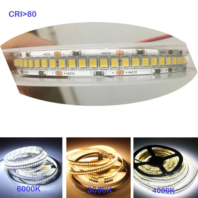 ruban led blanc moderne adhésif 240 led 12v 24v 3000k 4000k 6000k