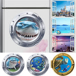 sticker mural thème marin poissons coraux cartoon enfants décoration mur adhésif