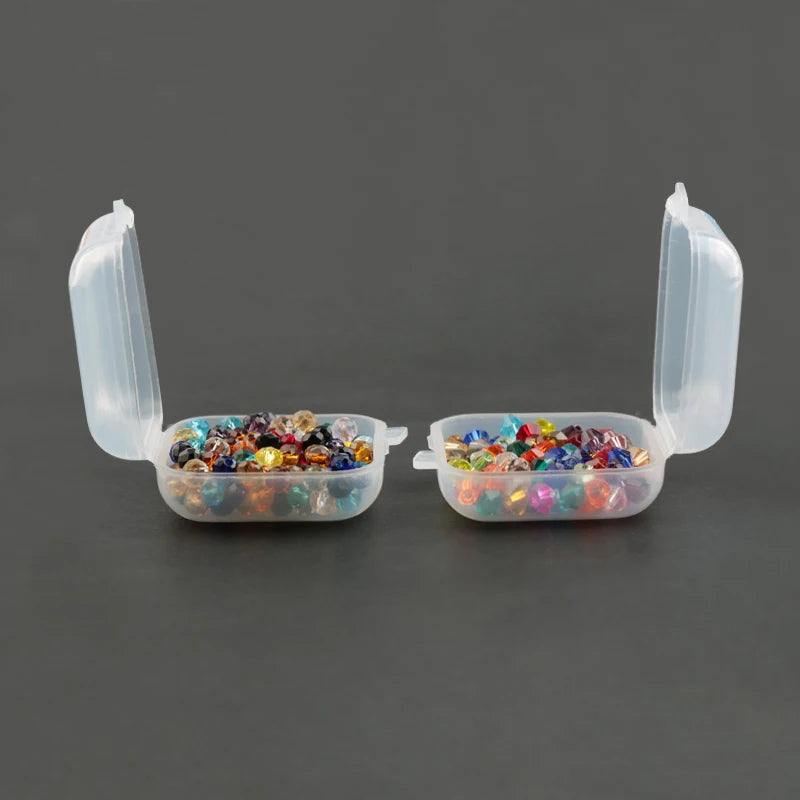boîtes rangement transparentes plastique 3.5cm 3.5cm 2cm bijoux modernes poignées
