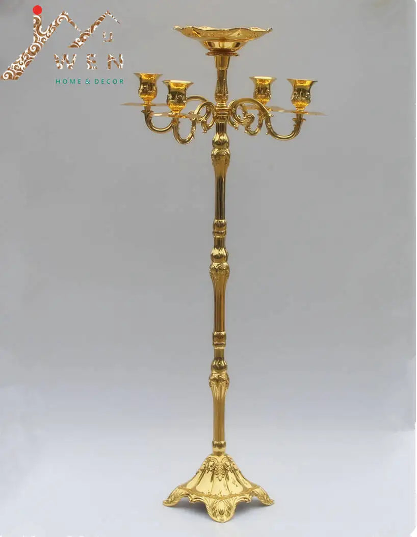 bougeoirs argent or chandeliers classiques mariage fêtes décoration élégante sculptée haute qualité