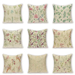 coussins décoratifs vintage fleurs simple beige vert rose bleu 45cm 45cm