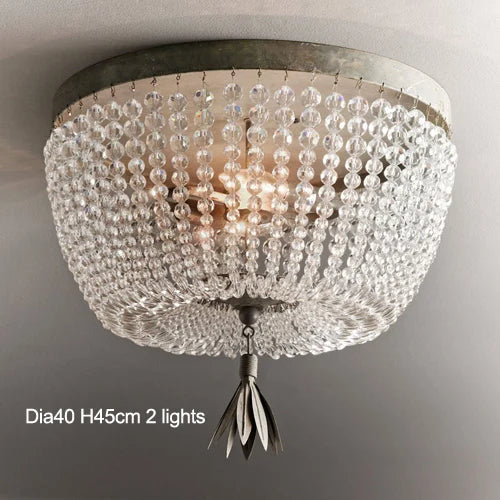 suspension lumineuse vintage cristal blanc doré classique tressé chambre cuisine