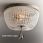 suspension lumineuse vintage cristal blanc doré classique tressé chambre cuisine