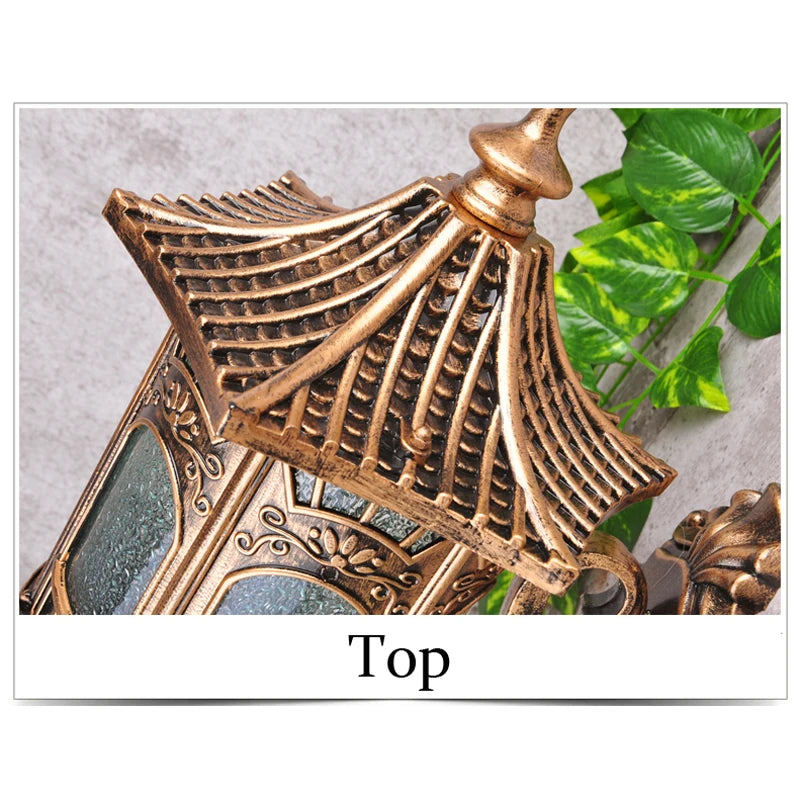 lampe murale bronze ornements floraux verre texturé classique baroque chambre cuisine étude entree