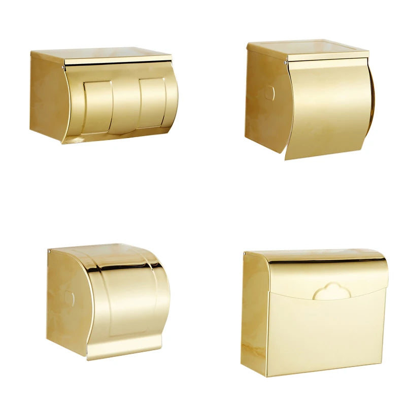 distributeur papier toilette doré moderne élégant porte téléphone mural inoxydable papier toilette