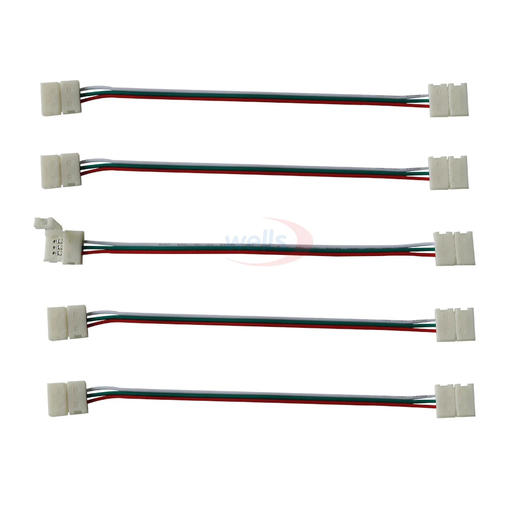 connecteur câble 2pin 3pin 4pin 5pin 100pcs blanc rouge vert bleu moderne led 24vRGBO