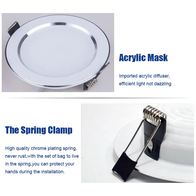 Spot LED 12W 15W 18W 5W 7W 9W Blanc Chaud Froid IP65 Moderne Clips