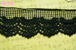 rubans dentelle fine motifs floraux noir beige blanc cassé classique élégant soluble l'eau écologique