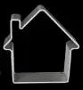 outils biscuits argentés forme cœur triangle moderne aluminium