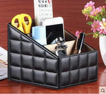 boîte rangement multifonctionnelle cuir moderne réutilisable télécommande tablette smartphone bijoux parfum montre