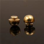 boutons cuir dorés classiques vis lisses sacs main maroquinerie 10x6mm 12x7mm