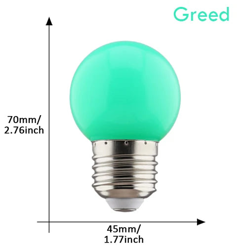 ampoules led couleur rouge vert bleu jaune orange rose blanches e27 360deg globes sphériques