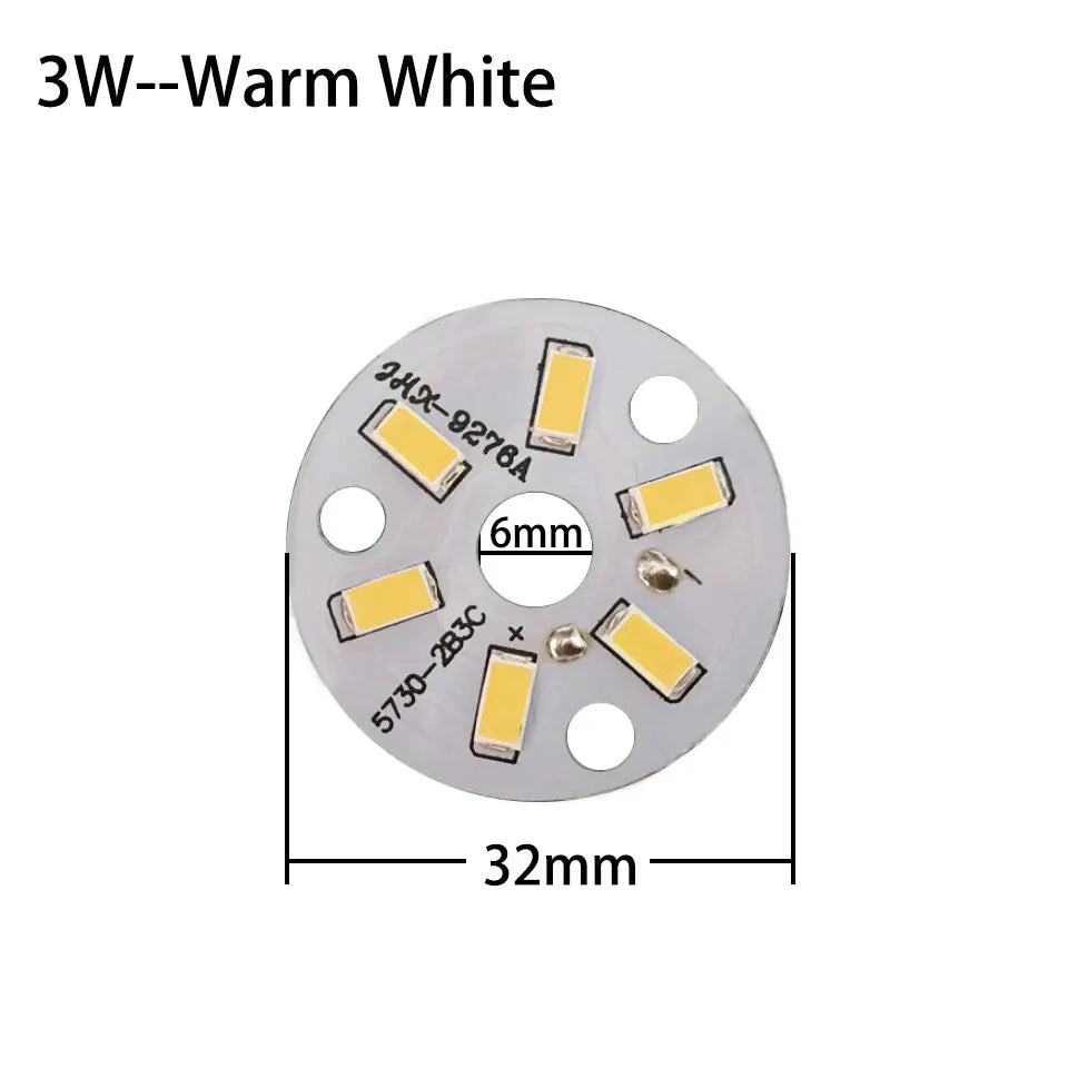 plaque led moderne 3w 7w 18w blanc pur blanc chaud diodes smd