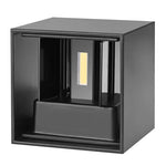 lumière murale led moderne 6w 12w noir blanc verre trempé ip65extérieur adjustable